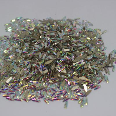 China Iron on at any ABTOP factory outdoor sale of non hot fix rhinestone crystal volume in flat back shaped ab crystal stones for sale