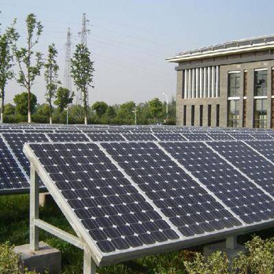 China Home high power generation on-grid solar power system with full set of solar panel inverter and solar bracket for sale