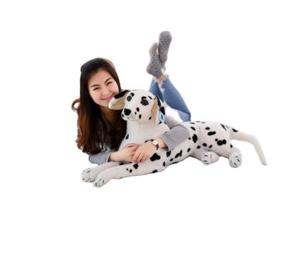 China Gift Kids Toys Black White Yellow Border Dog Tile Toy Doll Plush Dog Toy for sale