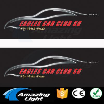 China Flash Customzied Design Auto Programmed Program EL Car Sticker EL Car Panel Led Light Car Sticker With DC12V Inverter for sale