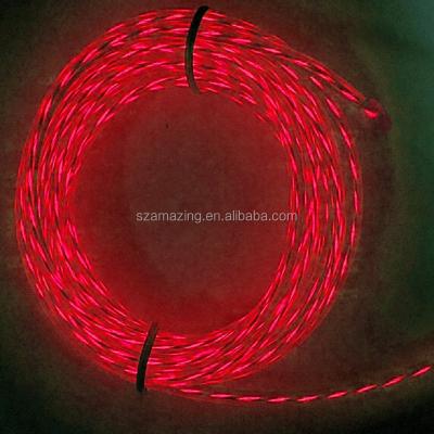 China Spot glowing and waterproof 2.3mm 3.2mm EL glowing wire led light rope EL cable glowing EL wire chasing wire for sale