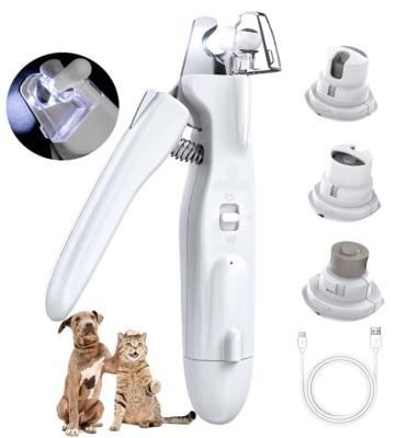 China Amazon Pet Supplies Viable Hot Fill Led Cat Cleaning and Grooming Nail Polisher Nail Polisher Pet Nail Clipper Grinder Set for sale