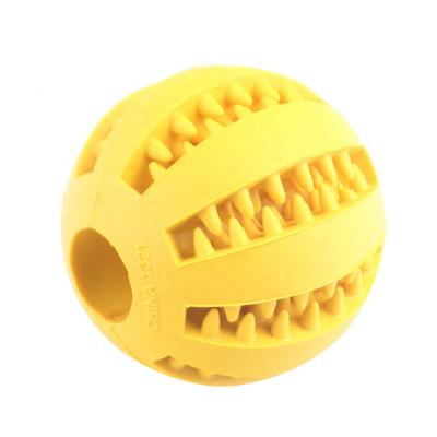 China Sustainable Pet Chew Toy Silicone Molar Toy Ball Bite Resistant Clean Teeth Food Treat Feeder Q.I. Training Ball Non-Toxic Bite Resistant for sale