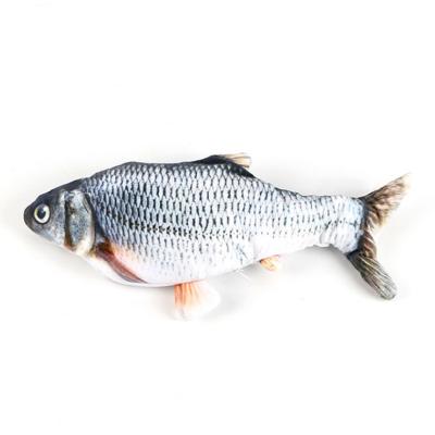 China Viable Realistic Movable Fish Factory Electric Bustle Fish Catnip Toys, Fish Cat Soft Toy for sale