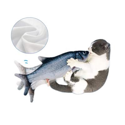 China Interactive Cat Toys Chew Bite Kick Stuffed Toy Realistic Flopping Fish Toy Viable Electric Movable Fish Cuddling Supplies For Cat for sale