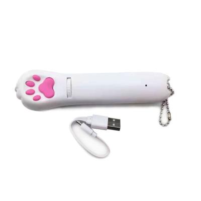 China USD Viable Charging Cat Claw Pattern Flashlight Laser Toy Interactive Cat Toy Teaser for sale