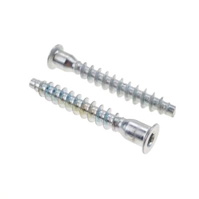 China Flat Head Hex Socket Steel Confirmat Screws For Furniture Fastener 5 Mm Zinc Finish Metal for sale