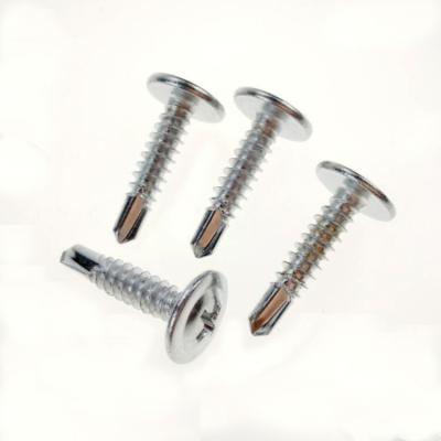 China Steel Pan Wafer Head Self Tapping Teak Screws Galvanized Steel Fastener screws 4.2 x 32 for sale