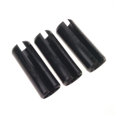 China Spring Steel Black Steel Slotted Spring Slot Pins Roll Fasteners Standard DIN 1481 4 X 16 for sale