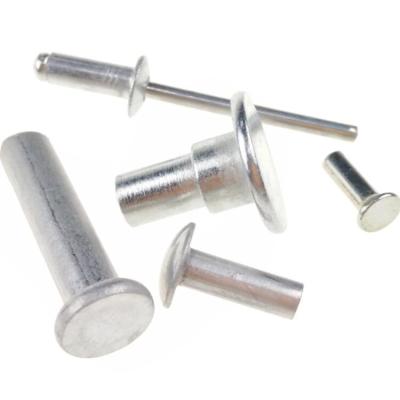 China Truss Aluminum Flat Head Solid Aluminum Rivets Fastener For Metal Sheet for sale