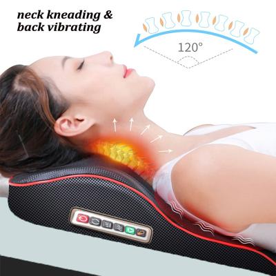 China NingdeCrius NCB6 Head Massage Pillow With Vibrator Head Back Infrared Back Neck Shoulder Heat Support Soft Travel Massage Pillow for sale