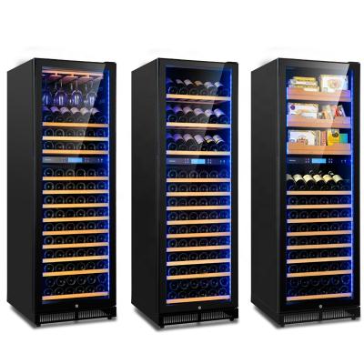 China RV Large Wine Fridge Coolers Double Wall Wine Collection Cellars Drinkable Coolers On Sale With LCD Control Panel for sale