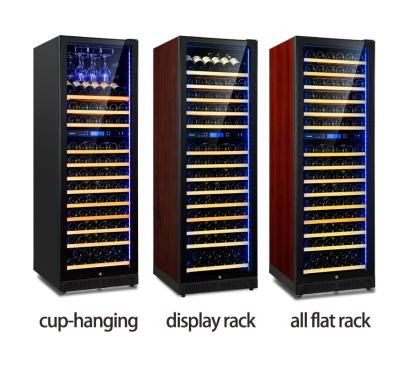 China Custom Double Zone Bottle RV 165 Freestanding Black Slim Wine Fridge Cellars for sale