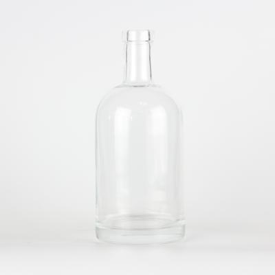 China Beverage Round Bartop Flint Liquor Glass Bottle for sale