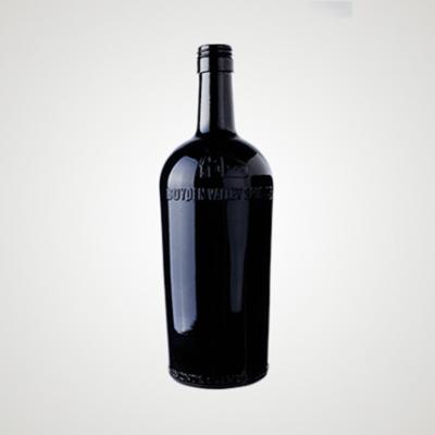 China BEVERAGE 750ml Black Color Glass Bottle For Wine for sale