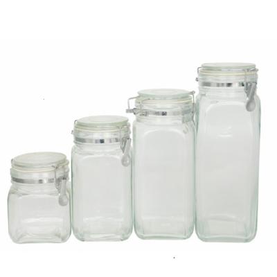 China Sustainable Swing Cap Glass Storage Jar / Clip Top Glass Jar / Decorative Glass Storage Jars for sale