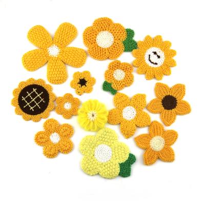 China Mix viable design clorful flower accessories embroidery flower for apparel, bag, shoes and hair bands for sale