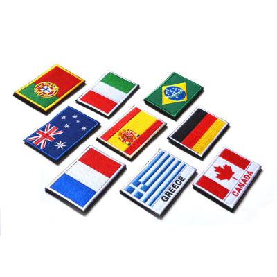 China Viable Embroidered Military Flag Patch Tactical Patches Flag Emblem Patch With Hook And Loop For Garment Backpacks Hats Jackets for sale