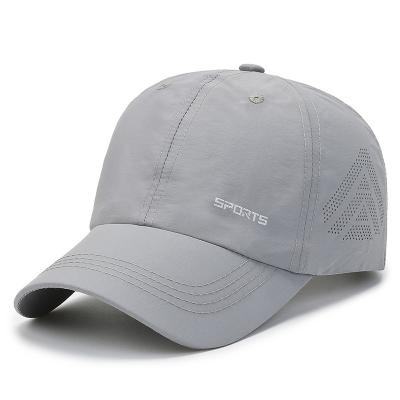 China Custom High Quality Printed Character Embroidery Sports Cover Laser Holes Waterproof Running Sports Cap Golf Hats for sale