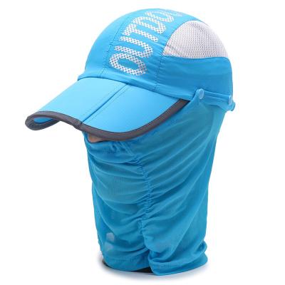 China Character Outdoor Sport Increasing Visor Hat Protective Face Neck UV Cover Fishing Sun To Protect Foldable Sports Hat for sale