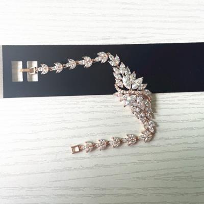 China CLASSIC Luxurious Wedding Style Zircon Bridal Bracelets for sale