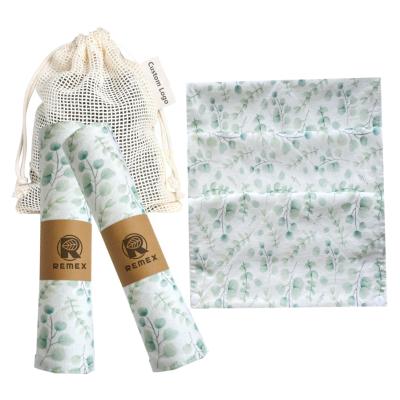 China Sustainable Custom Organic Reusable Cotton Flannel Unpaper Towels Rolls Washable Alternative Bamboo Paperless Kitchen Tissue Cloths Paper Towel for sale