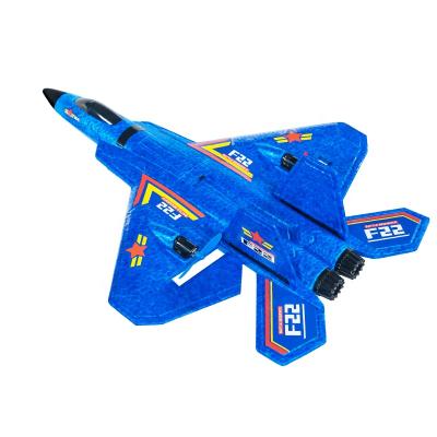 China RC Hobby 2.4G 2.5CH Flying Toy American F22 Rc Jet Engine Remote Control Fighter RC Glider Electric Jet for Kid with Led Night Light for sale