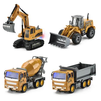 China Multifunctional Diecast Excavator Engineering Construction Truck High Quality RC Hobby Simulation Vehicles Toys For Boys for sale