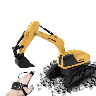 China RC Hobby Simulated Game Rc Hobby Creative Gesture Feeling Excavator Truck With Programmable Remote Control Actions for sale