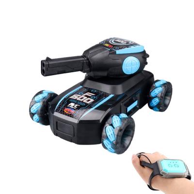 China Electric Remote Control Tank Armor Water Bomb Car Climbing RC Hobby Double Twisting Stunt RC Car with Colorful Lights for sale