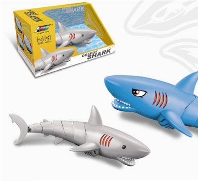 China Rechargeable Electric RC Hobby 2.4Ghz Simulation High Bath Swimming Toys Remote Control Shark For Kids for sale