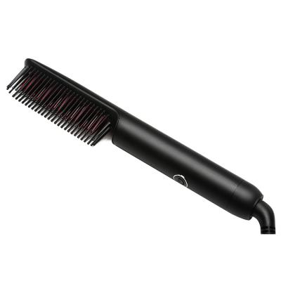 China Small Mini Hair Straightener Brush Ceramic Outdoor Heating Straightening Iron for sale