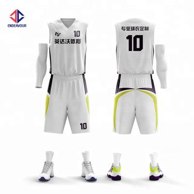 China Full Sublimation Basketball Tank Top Antibacterial Design Basketball Jersey Uniform for sale