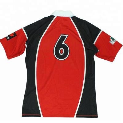 China Customized Sublimation Rugby Wear 270gsm Antibacterial Rugby Shirt Rugby Singlet for sale