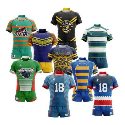 China Factory Direct Sale Antibacterial Custom Rugby Youth Rugby Jersey Team Wear for sale