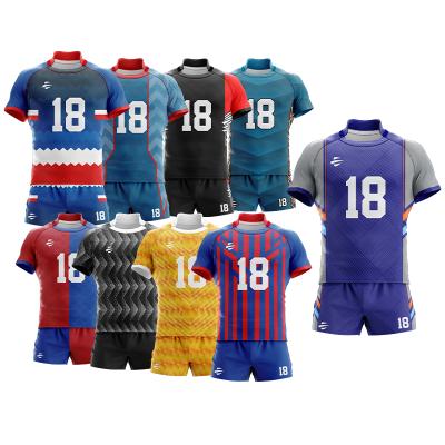 China New Antibacterial Design Customized Rugby Wear Fashion Mens Sport Rugby Jersey for sale