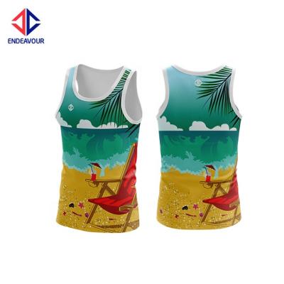 China Antibacterial Colors Custom Sublimation 3D Digital Printing Touch Football Singlet for sale