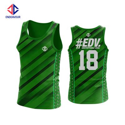 China Quick Dry Custom Sublimated Printing Touch Football Singlet Uniform for sale