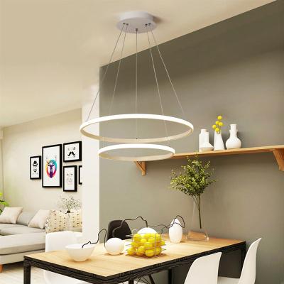 China High Quality Nordic Minimalist Acrylic Italian Indoor Restaurant Chandelier Home Lighting Ring Light Ring Pendant Lamp Nordic Minimalist Bar for sale