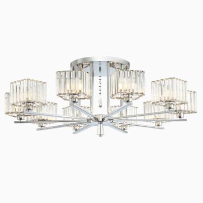 China Custom Project Luxury LED Crystal Chandelier Hotel Lobby Villa Decoration Modern Pendant Light Large for sale