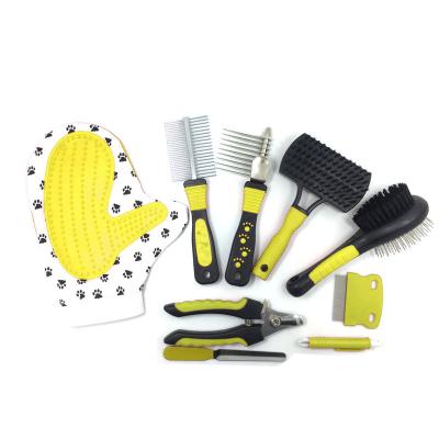 China Best Viable Pet Grooming Kit for Dogs and Cats (9) Pet Brush and Grooming Set Box for sale