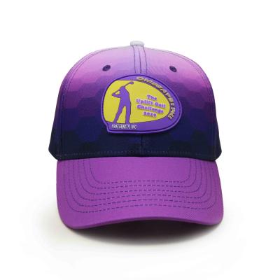 China Fahion COMMON Custom New Purple Leather Embroidery Logo Womens Baseball Patch Cap for sale