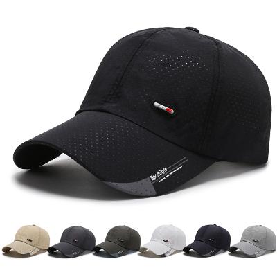 China COMMON Stretch Recycling Dry Fit Sports Cap New Custom Logo Sports Baseball Cap Curved Brim Lightweight Snapback for sale