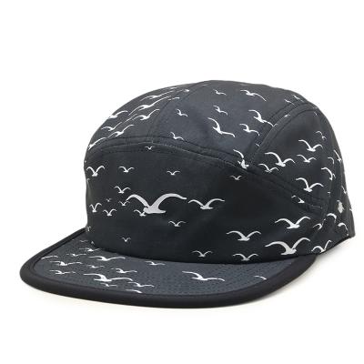 China COMMON Running Hiking Sport Caps Bill Cap Light Weight Dry-Fit Flat Panel Nylon Hat 5 Cap for sale