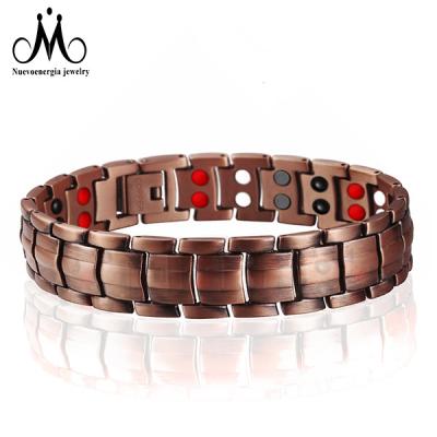 China Keep Healthy Bio Design 2018 Wholesale Red Copper Health Therapy Bracelet Magnetic Jewelry for sale