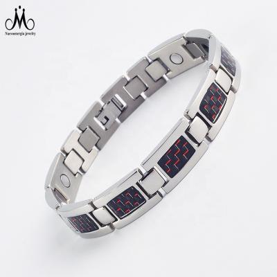 China Fashion Pure Titanium Energy Therapy Health Bracelet Men Magnetic Jewelry for sale