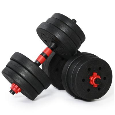 China Home Use Adjustable 40kg Dumbbell Sets Cement Gym Dumbbell 10kg 15kg 20kg 30kg Dumbbell Sets for sale