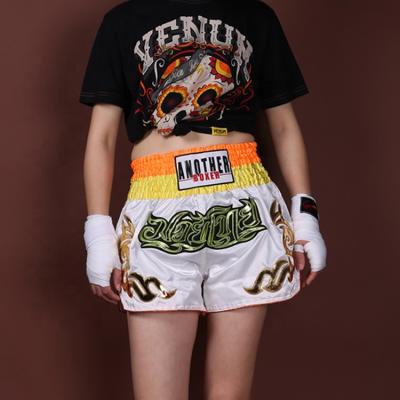 China Breathable Custom Muay Thai Shorts Boxing Shorts Muttahida Majlis-e-Amal Muay Thai Shorts for sale