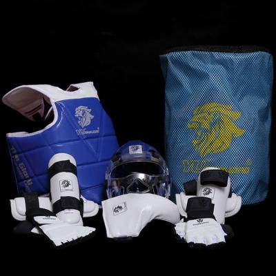 China Customized Eco-friendly Logo Taekwondo Body Protectors Taekwondo Training Boxing Gear Set / Taekwondo Gear For Kids for sale