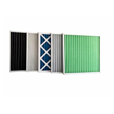 China Cleanroom Factory Price Efficiency Paper Frame Air Filter Plate Folding Primary Filter for sale